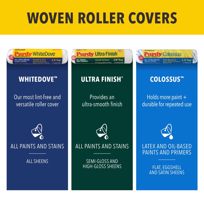Purdy Woven Roller Covers type chart