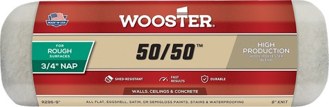 Wooster 50/50 Roller Cover 9 inch x 3/4 inch nap