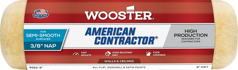 Wooster American Contractor Roller Cover 9 Inch x 3/8 Inch nap