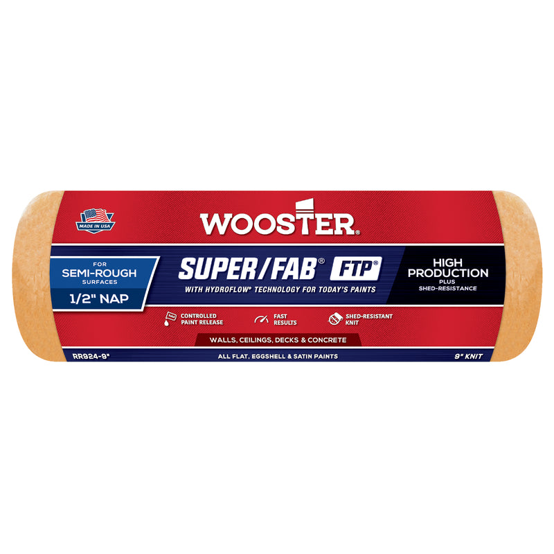 Wooster Super Fab FTP™ Roller Cover 9 Inch x 1/2 Inch Nap