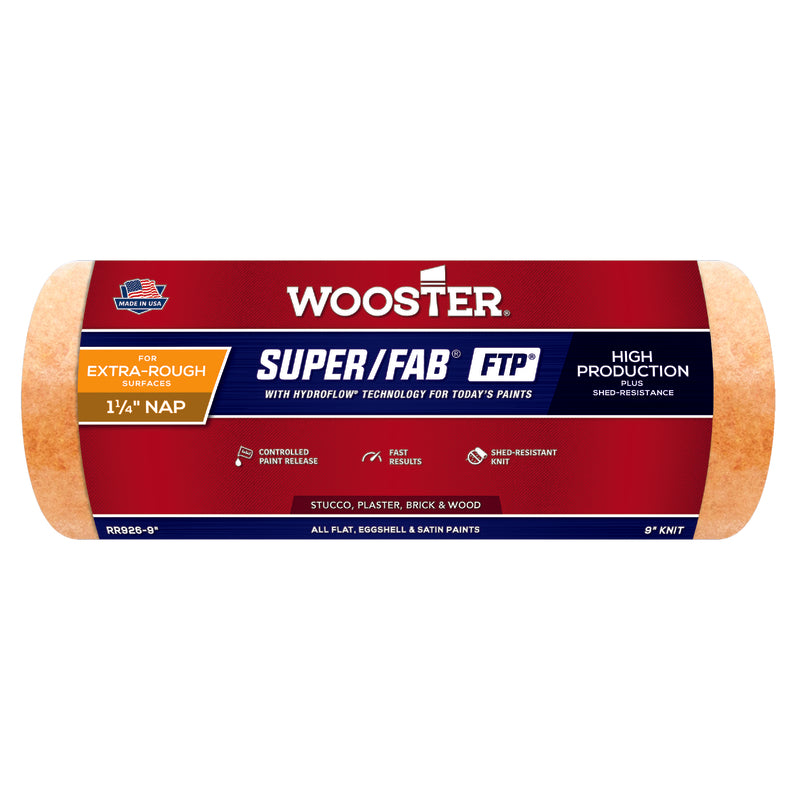 Wooster Super Fab FTP™ Roller Cover 9 inch x 1-1/4 inch nap