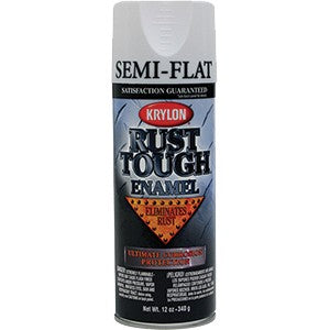 Krylon Rust Tough Rust Preventative Enamel Spray Paint Semi-Flat White