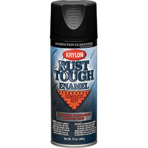 Krylon Rust Tough Rust Preventative Enamel Spray Paint Flat Black
