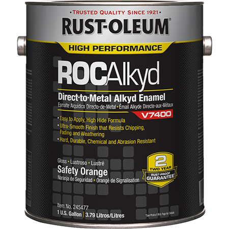 Rust-Oleum High Performance RocAlkyd DTM Enamel Gallon Safety Orange