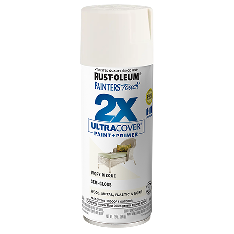 Rust-Oleum Ultra Cover 2X Semi-Gloss Spray Paint Ivory Bisque