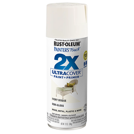 Rust-Oleum Ultra Cover 2X Semi-Gloss Spray Paint Ivory Bisque