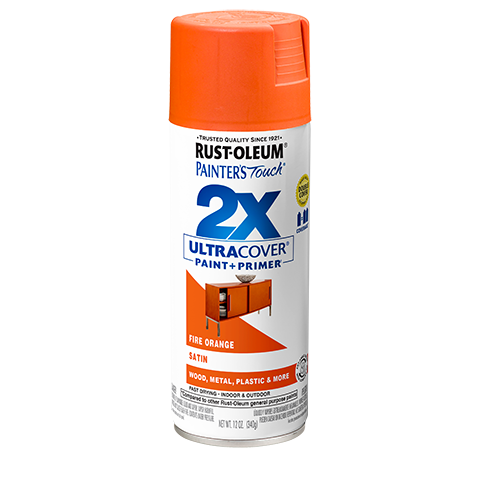 Rust-Oleum Ultra Cover 2X Satin Spray Paint Fire Orange