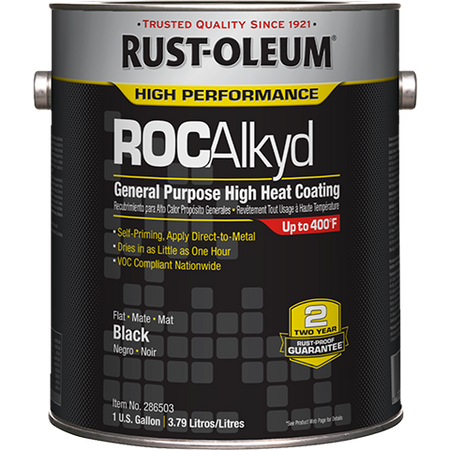 Rust-Oleum High Performance RocAlkyd High Heat Coatings Gallon Black