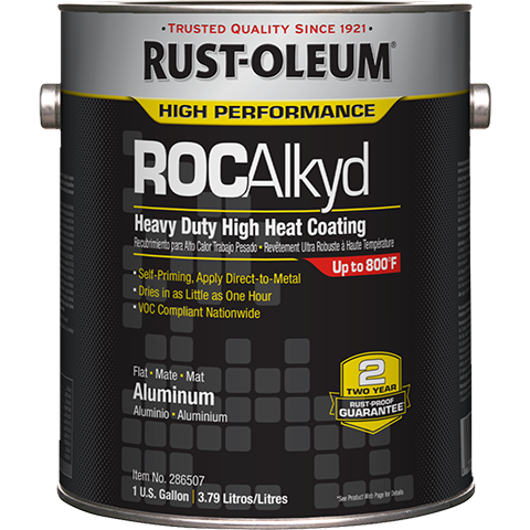 Rust-Oleum High Performance RocAlkyd High Heat Coatings Gallon Heavy Duty Aluminum