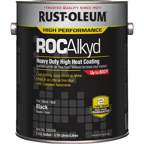 Rust-Oleum High Performance RocAlkyd High Heat Coatings Gallon Heavy Duty Black