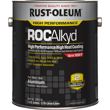 Rust-Oleum High Performance RocAlkyd High Heat Coatings Gallon High Performance Aluminum