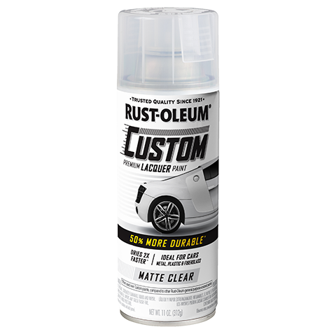 Rust-Oleum Automotive Premium Custom Lacquer Spray Paint Matte Clear