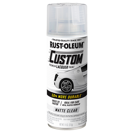 Rust-Oleum Automotive Premium Custom Lacquer Spray Paint Matte Clear