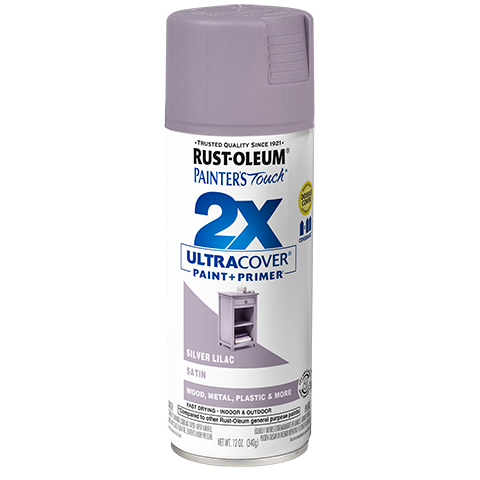 Rust-Oleum Ultra Cover 2X Satin Spray Paint Silver Lilac