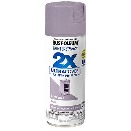 Rust-Oleum Ultra Cover 2X Satin Spray Paint Silver Lilac