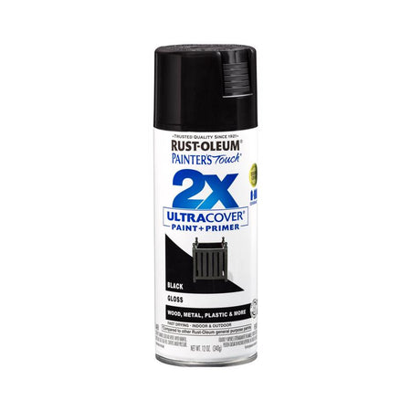Rust-Oleum Ultra Cover 2X Gloss Spray Paint Gloss Black