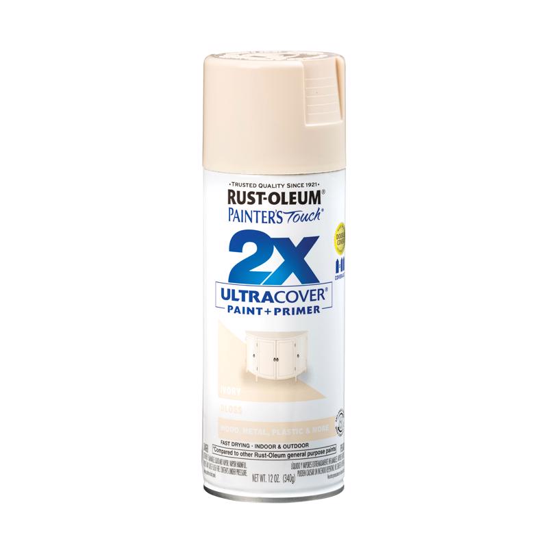 Rust-Oleum Ultra Cover 2X Gloss Spray Paint Gloss Ivory