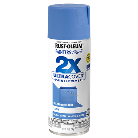 Rust-Oleum Ultra Cover 2X Satin Spray Paint Wildflower Blue
