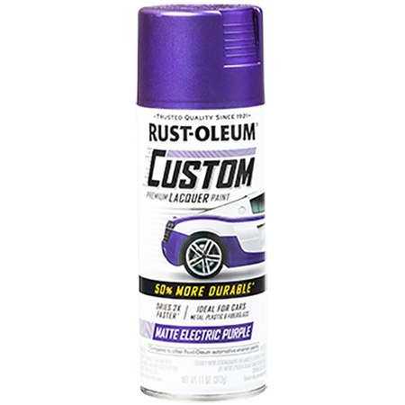 Rust-Oleum Automotive Premium Custom Lacquer Spray Paint Matte Electric Purple
