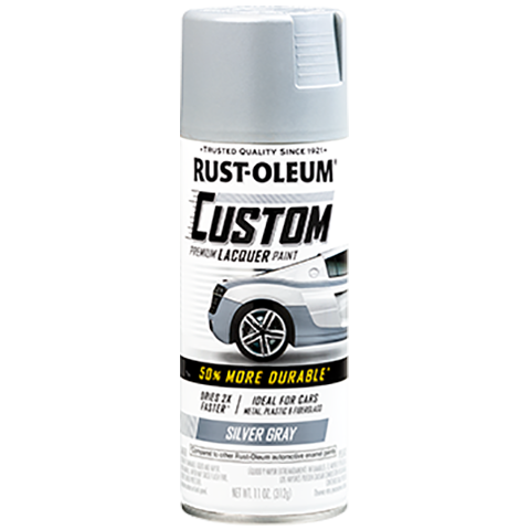 Rust-Oleum Automotive Premium Custom Lacquer Spray Paint Silver Gray