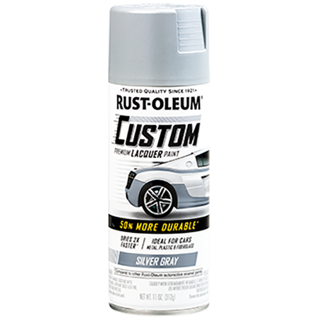 Rust-Oleum Automotive Premium Custom Lacquer Spray Paint Silver Gray
