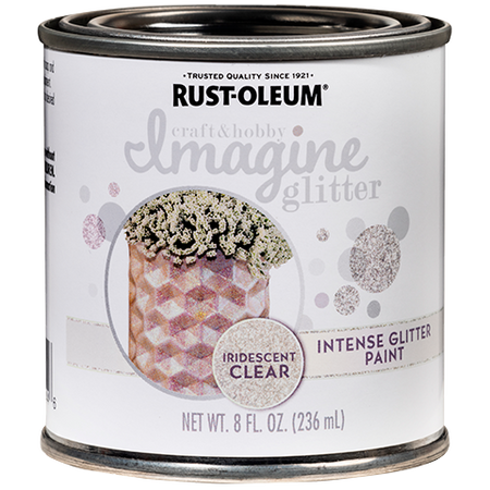 Rust-Oleum Imagine Intense Glitter Brush-On Paint 8 Oz Iridescent Clear