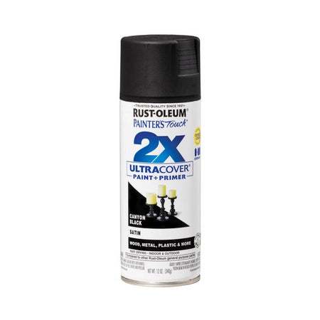 Rust-Oleum Ultra Cover 2X Satin Spray Paint Canyon Black