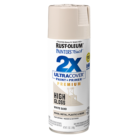 Rust-Oleum Ultra Cover 2X High Gloss Spray Paint White Sand