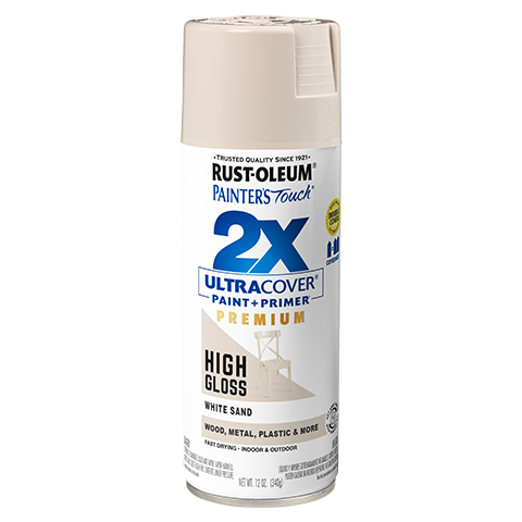 Rust-Oleum Ultra Cover 2X High Gloss Spray Paint White Sand Can