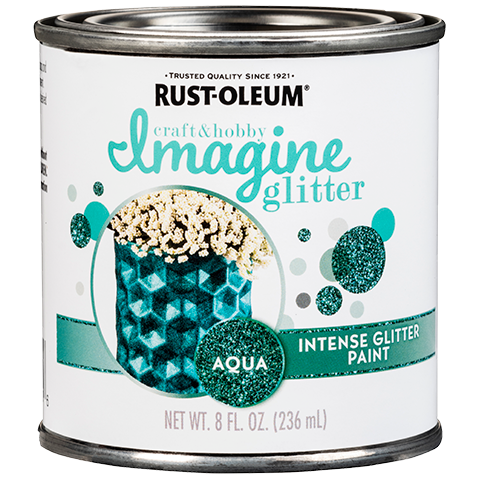 Rust-Oleum Imagine Intense Glitter Brush-On Paint 8 Oz Aqua