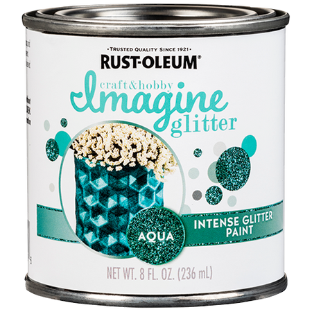 Rust-Oleum Imagine Intense Glitter Brush-On Paint 8 Oz Aqua