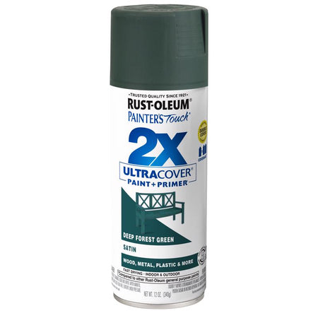 Rust-Oleum Ultra Cover 2X Satin Spray Paint Deep Forest Green