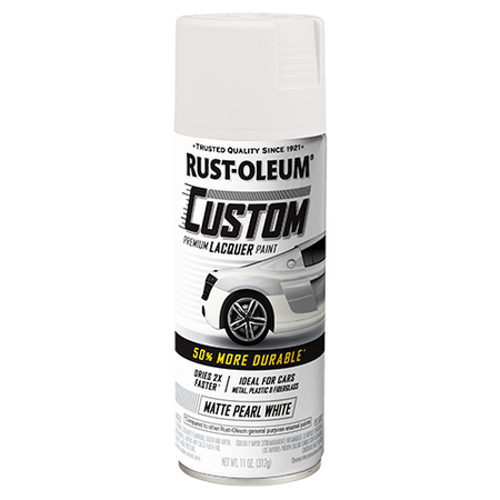 Rust-Oleum Automotive Premium Custom Lacquer Spray Paint Matte Pearl White