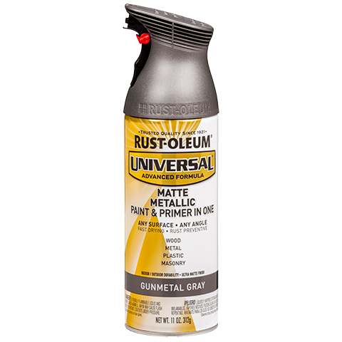 Rust-Oleum Universal Metallic Spray Paint Matte Gunmetal Gray