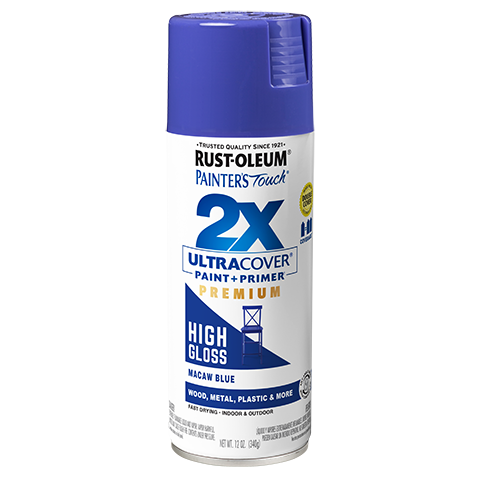 Rust-Oleum Ultra Cover 2X High Gloss Spray Paint Macaw Blue