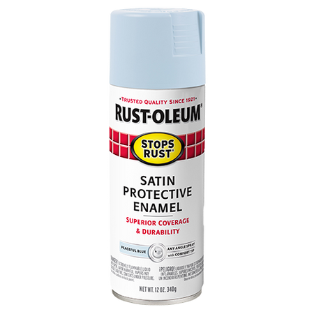 Rust-Oleum Stops Rust Satin Enamel Spray Paint Peaceful Blue