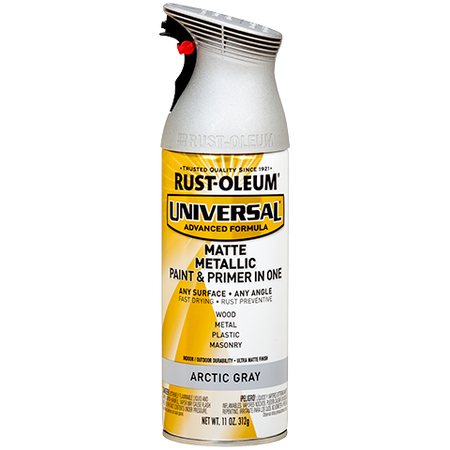 Rust-Oleum Universal Metallic Spray Paint Matte Arctic Gray