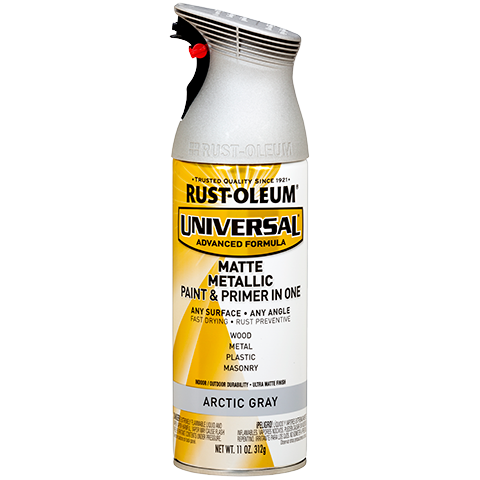 Rust-Oleum Universal Metallic Spray Paint Matte Metallic Arctic Gray
