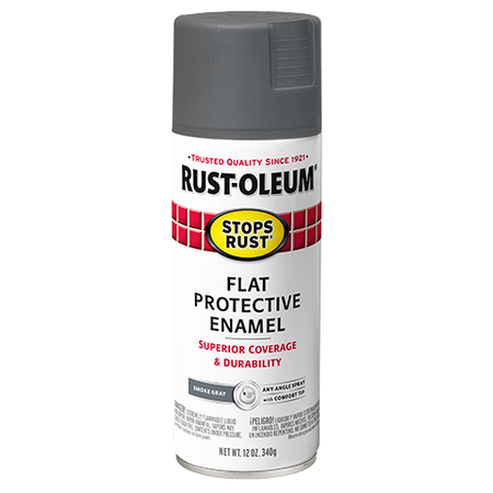 Rust-Oleum Stops Rust Spray Paint Flat Smoke Gray
