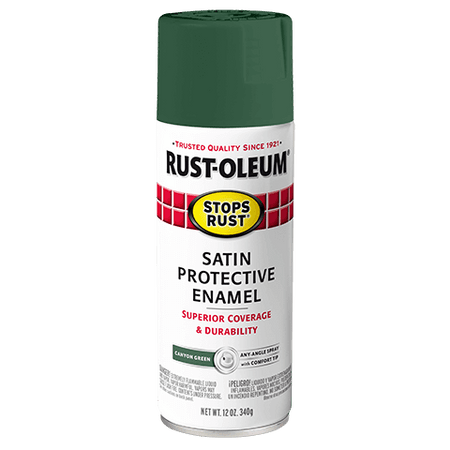 Rust-Oleum Stops Rust Satin Enamel Spray Paint Canyon Green