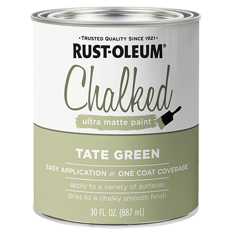 Rust-Oleum Chalked Ultra Matte Paint Tate Green Can