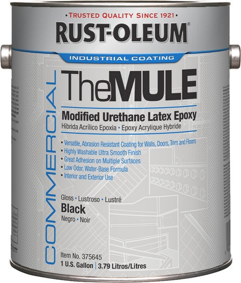 Rust-Oleum The MULE Modified Urethane Latex Epoxy Coating Black 375645