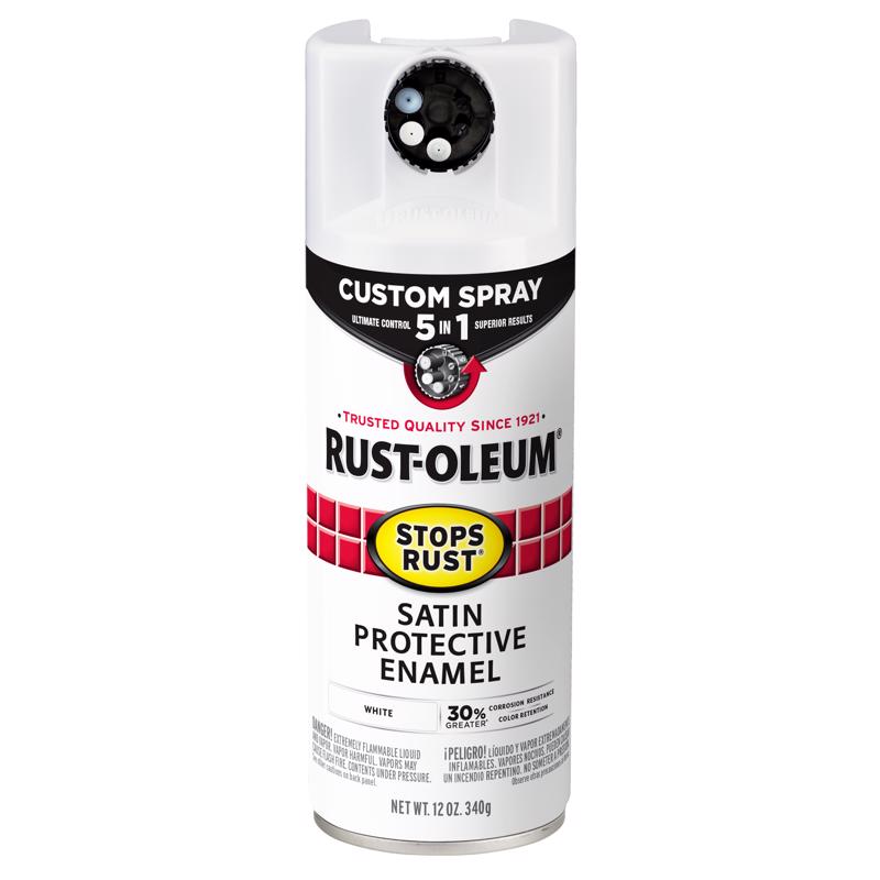 Rust-Oleum Stops Rust Custom Spray 5-in-1 Spray Paint Satin White