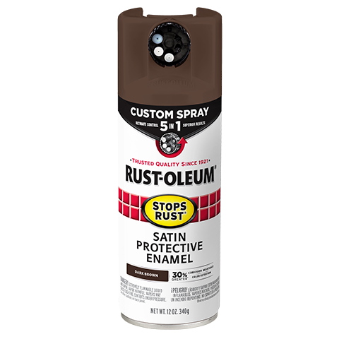 Rust-Oleum Stops Rust Custom Spray 5-in-1 Spray Paint Satin Dark Brown