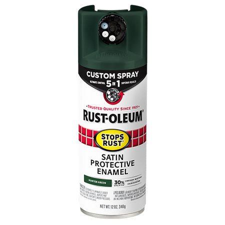 Rust-Oleum Stops Rust Custom Spray 5-in-1 Spray Paint Satin Hunter Green