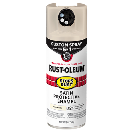 Rust-Oleum Stops Rust Custom Spray 5-in-1 Spray Paint Satin Shell White