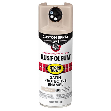 Rust-Oleum Stops Rust Custom Spray 5-in-1 Spray Paint Satin French Beige