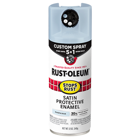Rust-Oleum Stops Rust Custom Spray 5-in-1 Spray Paint Satin Peaceful Blue