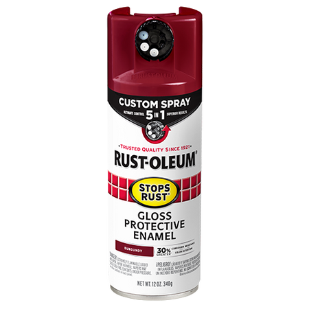 Rust-Oleum Stops Rust Custom Spray 5-in-1 Spray Paint Burgundy 376901
