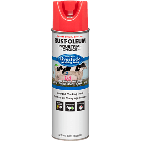 Rust-Oleum Industrial Choice Livestock Marking Spray Paint Fluorescent Red